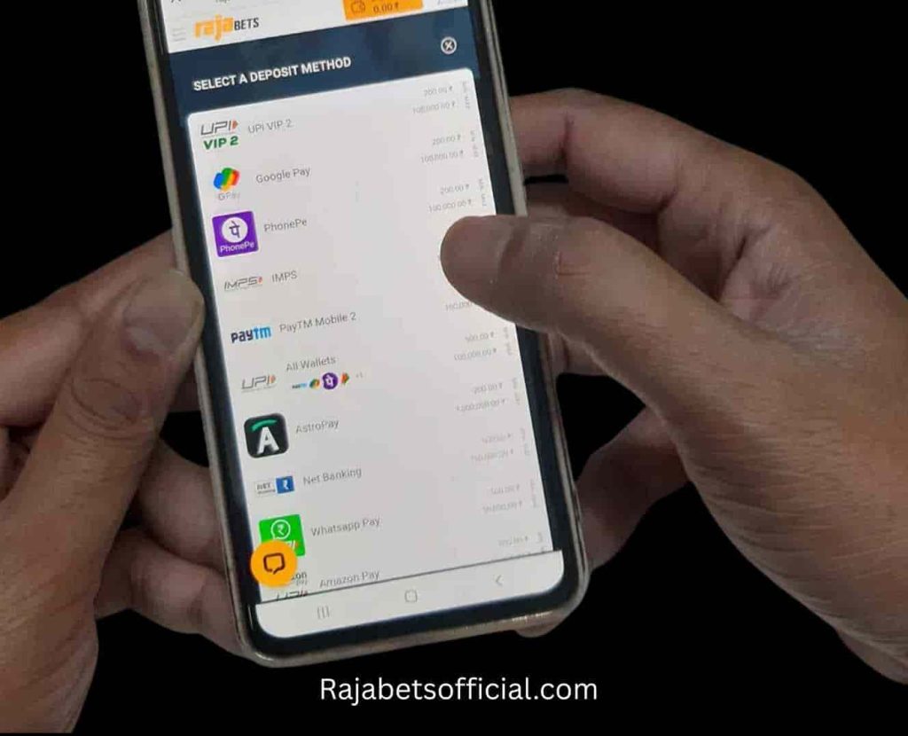 rajabets deposit